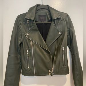 Paige Rosanna army leather jacket xs